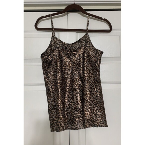 NWT Emme Jordan Animal Leopard Print Cami Top / Tank Whimsygoth Size L (FF13) - Picture 4 of 6